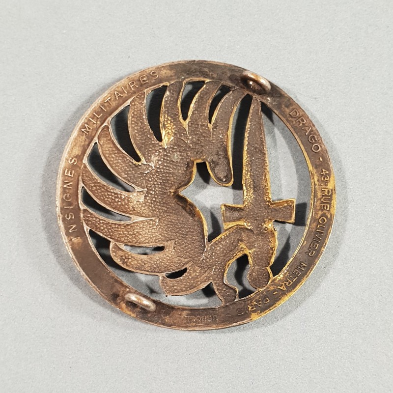 INSIGNE DE BERET PARACHUTISTE FABRICATION DRAGO RUE OLIVIER METRA 1950 - 1953 TAP INDOCHINE ALGERIE